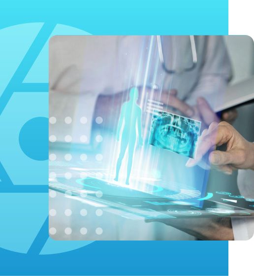 Profesionales analizando una radiografía con tecnología de Inteligencia Artificial